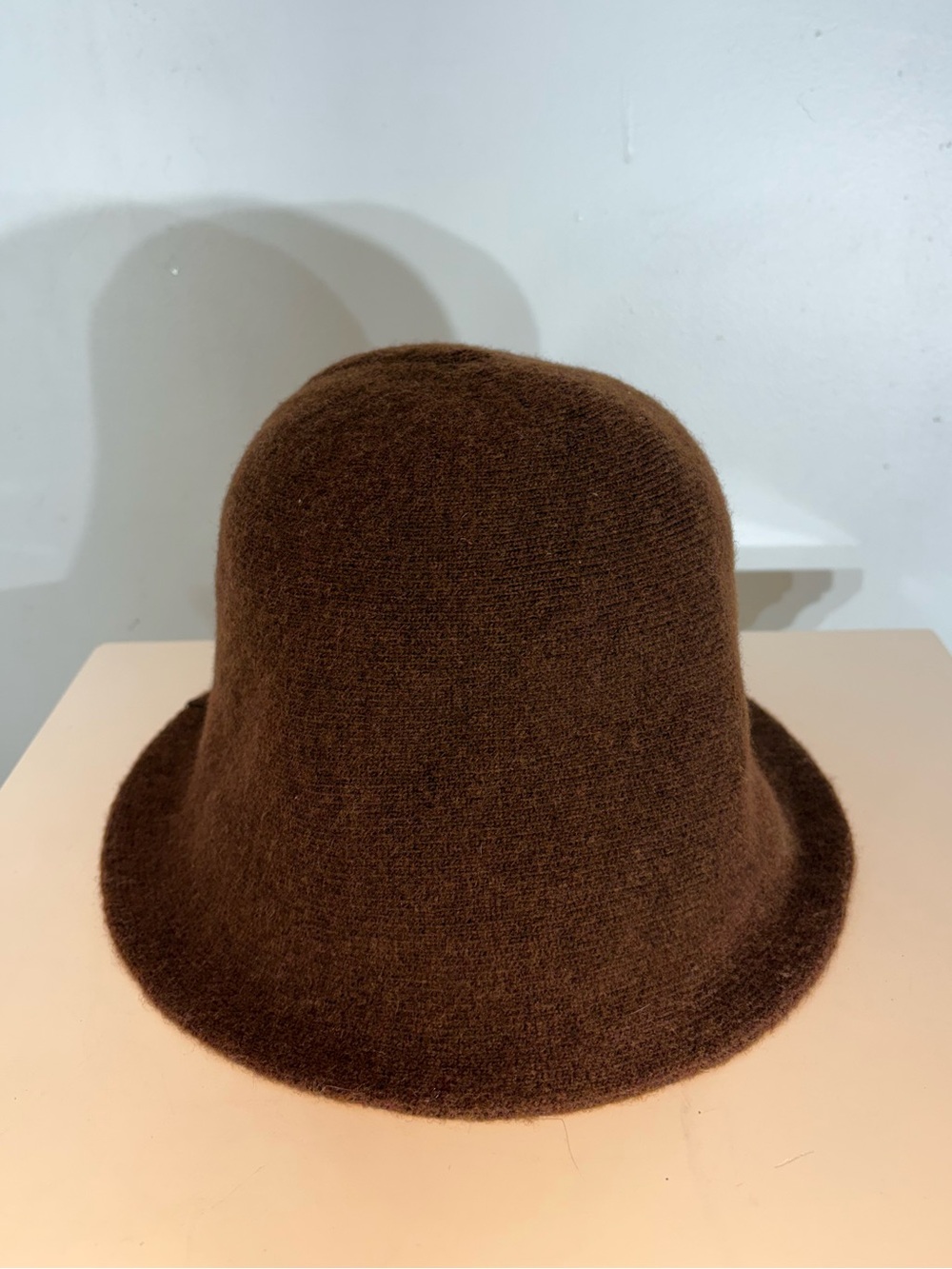 Brown Wool Blend Cloche Bucket Hat Bell Shape - Picture 9 of 12